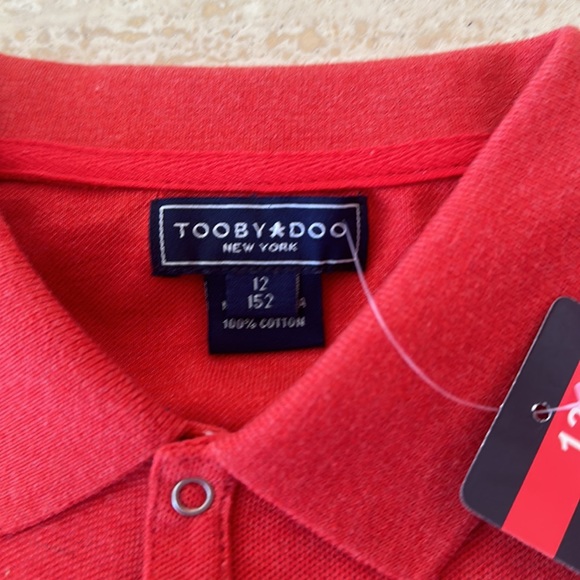Tooby *Doo Boys Red Polo Shirt (size 12) - Picture 2 of 6